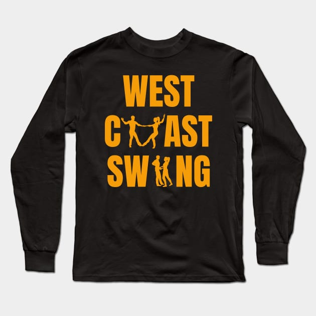 West Coast Swing Couple Dancer Design Long Sleeve T-Shirt by echopark12